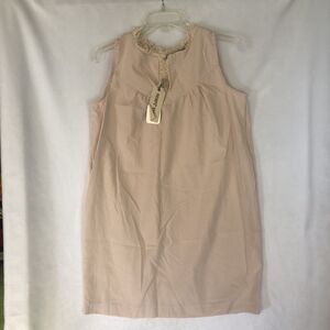 NWT Gypsy Junkies Tassel Trim Shift Dress, Tan/Cream, Wild Flower, Size L/XL